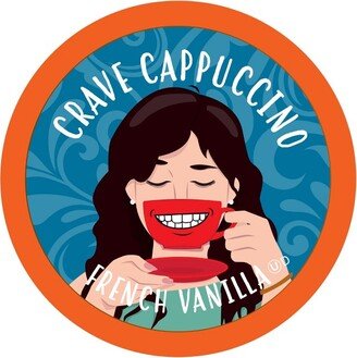 Crave Beverages French Vanilla Cappuccino Pods, for Keurig K Cup Brewers, 40 Ct