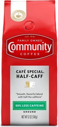 Community Coffee Half-Caff Medium Roast Ground Coffee - 12oz