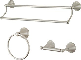 Governor 3-Pc. Bathroom Accessories Set in Brushed Nickel