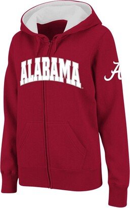 Women's Stadium Athletic Crimson Alabama Crimson Tide Arched Name Full-Zip Hoodie