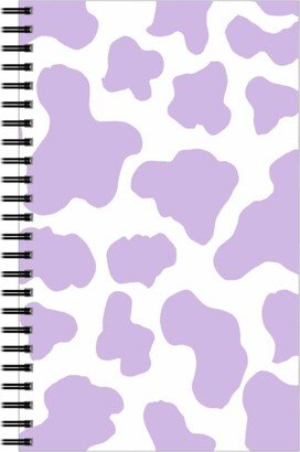 Notebooks: Cow Print Notebook, 5X8, Purple