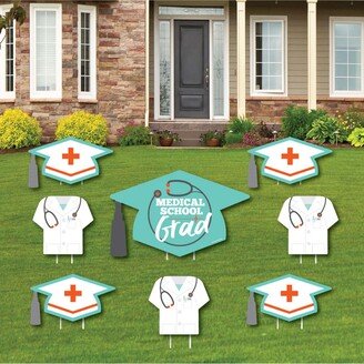 Big Dot Of Happiness Medical School Grad - Lawn Decor - Doctor Graduation Party Yard Signs - Set of 8