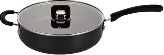 Saute Pan W/ Lid-Non-Stick Stylish Kitchen Cookware W/ Foldable Knob, 3.7 Quart (Black)