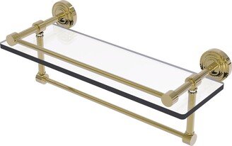 Dottingham 16 Inch Gallery Glass Shelf with Towel Bar