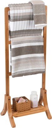 Freestanding Bamboo Towel Rack - 16x11.25x41
