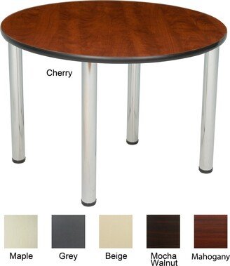 Regency Seating 36-inch Round Table with Chrome Post Legs