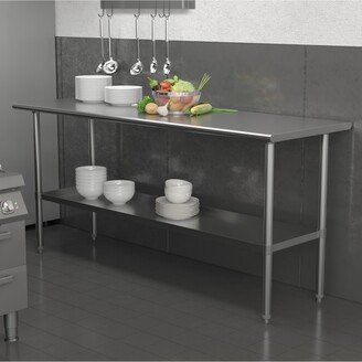 Emma+oliver Under Shelf For Kitchen Prep And Work Tables - Adjustable Galvanized Lower Shelf For Stainless Steel Tables