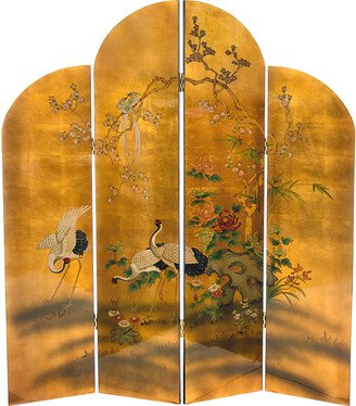 Handmade Golden Cranes Screen