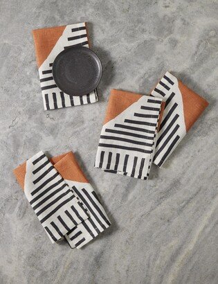 Lulu and Georgia Meridian Linen Napkins by Hadiya Williams