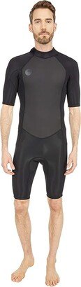 O'riginal 2 mm Back Zip Sleeveless Spring (Black/Black) Men's Wetsuits One Piece