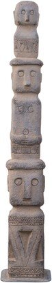 A and B Home A&B Home 34-inch Aged Grey Totem Carved Figure Tribe Decor