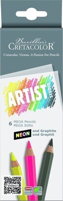 Artist Studio Mega Neon Pencil 6 Piece Set