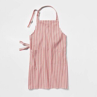 Cotton Striped Apron Green/Red - Wondershop™