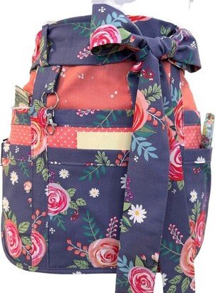 Cute Shabby Chic Floral Vendor Teacher Apron With Pockets & Zipper, Waitress Apron, Server Money Gardening