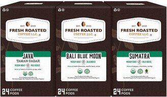 Fresh Roasted Coffee - Organic South Pacific Variety Pack - 72CT Single Serve Pods