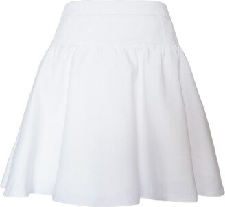 Kathy C Vang Danielle High-Waisted White Mini Skirt