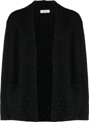 Paillette-Embellished Ribbed-Knit Cardigan
