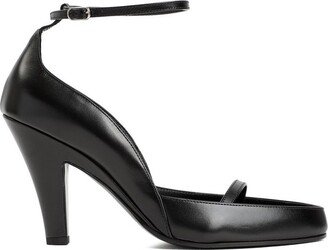 Round-Toe Ankle Strap Pumps