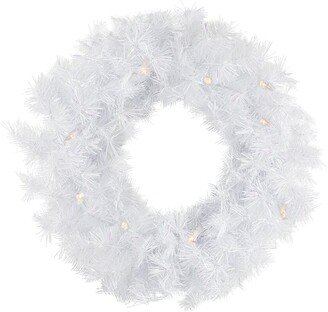 Northlight Pre-Lit White Alaskan Pine Artificial Christmas Wreath