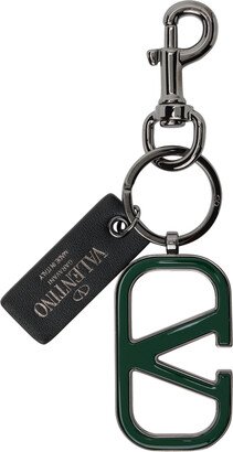 Green & Gunmetal VLogo Signature Keychain