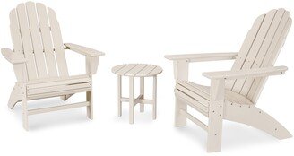 Vineyard 3-Piece Curveback Adirondack Set