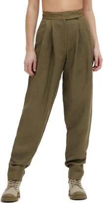 High-Waisted Straight-Leg Pants-AD