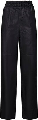 Straight-Leg Elasticated-Waistband Trousers-AA