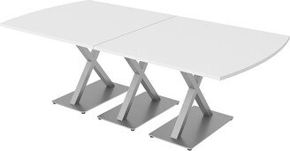 Skutchi Designs, Inc. 8' Arc Rectangle Powered Conference Room Table With X Shaped Bases