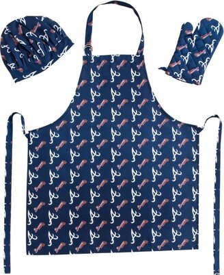 MLB Atlanta Braves Apron, Mitt, Hat Grill Tool Set - 3pc