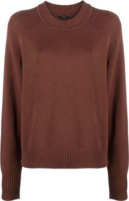 Fine-Knit Crew-Neck Sweatshirt