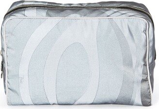 Abstract-Print Reflective Make-Up Bag