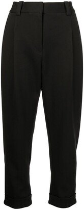 Cropped Tailored Trousers-AX