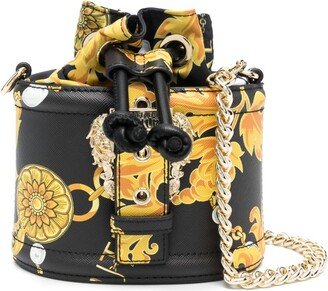 Chain Couture-print bucket bag