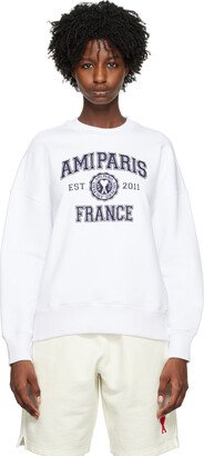 White 'Ami Paris France' Sweatshirt