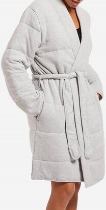 Quilted Jersey Robe In Grey