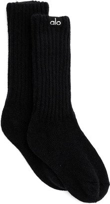 Women's Cashmere Jet Set Socks in Black, Size: S/M (5-7.5) |