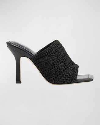 Dako Woven Stiletto Mule Sandals