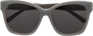 Balenciaga Eyewear Logo-Plaque Square-Frame Sunglasses