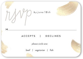 Rsvp Cards: At Last Script Wedding Response Card, White, Signature Smooth Cardstock, Rounded