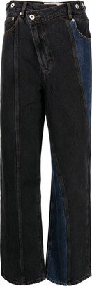 Asymmetric-Rise Straight-Leg Jeans