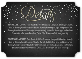 Enclosure Cards: Splendid Statement Wedding Enclosure Card, Black, Pearl Shimmer Cardstock, Ticket