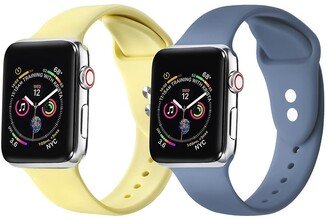 Yellow/Atlantic Blue Apple Watch Replacement Band - Set of 2 - 42mm/44mm