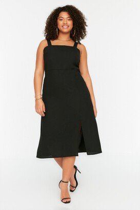 Women's Midi Casual/casual Fitted Plus Size Dress