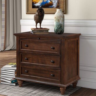 3-Drawer Storage Wood Cabinet