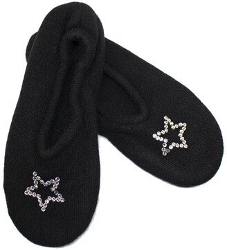 Ladies Ballerina Slippers With Hotfix Stones Star-AH