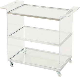 Yves Acrylic Bar Trolley Clear