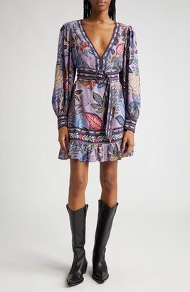 Wild Night Floral Print Long Sleeve Minidress