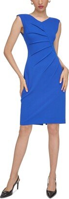 Petite Sleeveless Starburst Sheath Dress