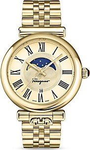 Ora Moonphase Gold Ion Plated Stainless Steel Watch, 40mm