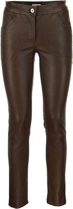 Stretch nappa leather leggings trousers